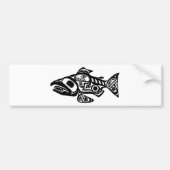 Salmon Native American Design Bumpersticker (Voorkant)