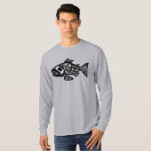 Salmon Native American Design T-shirt (Voorkant volledig)