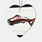 Salmon Native art Keramisch Ornament (Links)