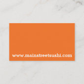 Salmon Nigiri Japans restaurant voor voedselborste Visitekaartje (Achterkant)