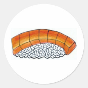 Salmon Nigiri met Sushi Rice Japanse Stickers