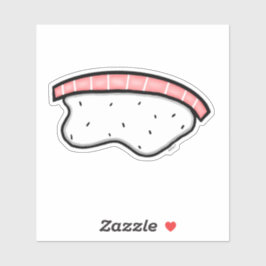 Salmon Nigiri Sushi Custom Cut Vinyl Sticker