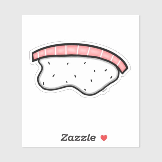 Salmon Nigiri Sushi Custom Cut Vinyl Sticker (Vel)
