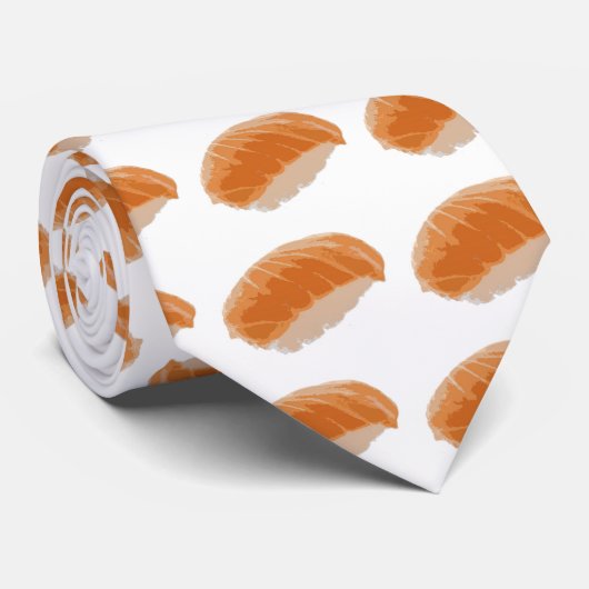 Salmon Nigiri Sushi Stropdas (Opgerold)