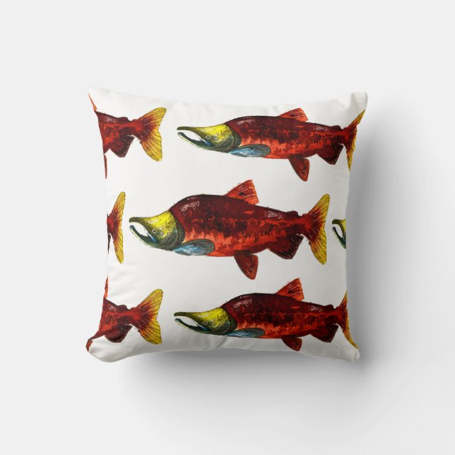 Salmon Pillow | Vissenpiloot Kussen (Voorkant)