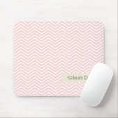 Salmon Pink Chevron Muismat (Met muis)