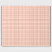 Salmon Pink Gingham Cadeaupapier (Vlak)
