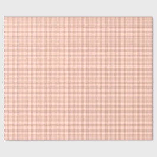 Salmon Pink Gingham Cadeaupapier (Vlak)