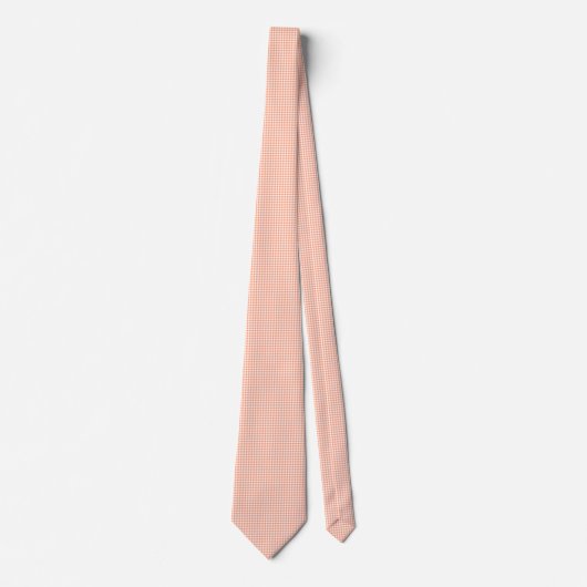 Salmon Pink Gingham-Stropdas Stropdas (Voorkant)
