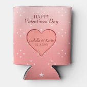 Salmon Pink Heart Blikjeskoeler (Voorkant)