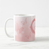 Salmon Pink Heart Koffiemok (Links)