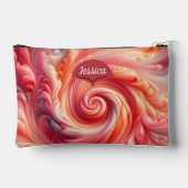 Salmon Pink Modern Abstract Swirling Etui (Achterkant)