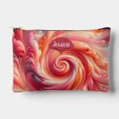 Salmon Pink Modern Abstract Swirling Etui (Voorkant)