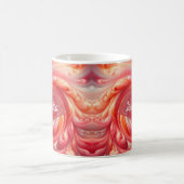 Salmon Pink Modern Abstract Swirling Koffiemok (Center)
