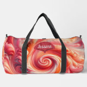 Salmon Pink Modern Abstract Swirling Plunjezak (Voorkant)