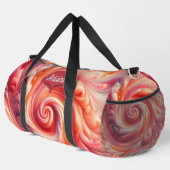 Salmon Pink Modern Abstract Swirling Plunjezak (Rechterhoek)