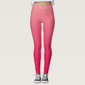 Salmon Pink Red Ombre Leggings (Voorkant)
