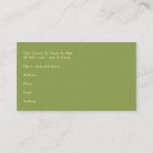 "SALMON-PINK WATER LILy" Visitekaartje (Achterkant)