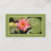 "SALMON-PINK WATER LILy" Visitekaartje (Voorkant)