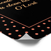 Salmon Polka Dot Christelijk Bathroom Poster (Hoek)