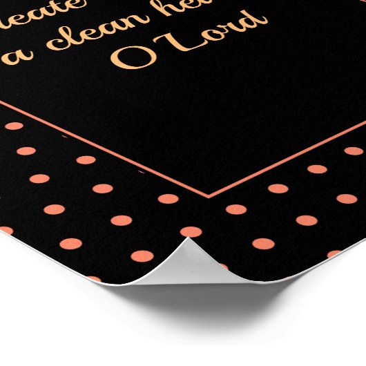  Salmon Polka Dot Christelijk Bathroom Poster (Hoek)