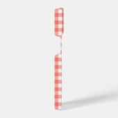 Salmon Red Gingham iPhone Hoesje (Rechterkant)