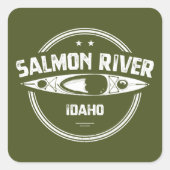 Salmon River Idaho Vierkante Sticker (Voorkant)