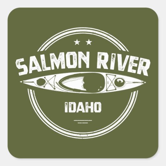 Salmon River Idaho Vierkante Sticker (Voorkant)