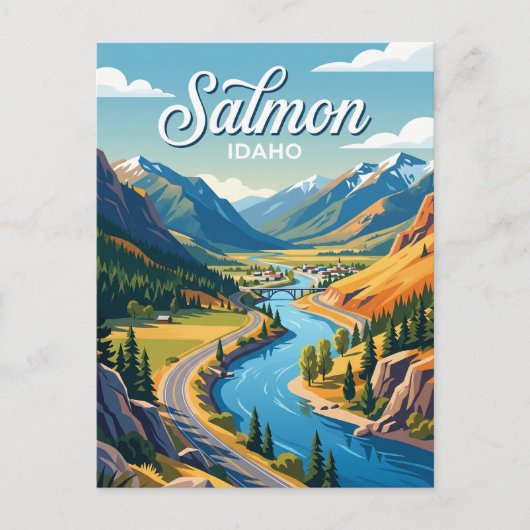 Salmon River Scenic Byway Idaho Briefkaart (Voorkant)