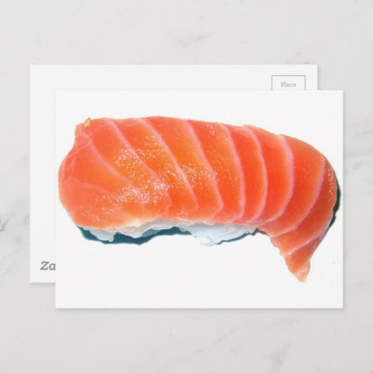 Salmon Sashimi Briefkaart (Voorkant / Achterkant)