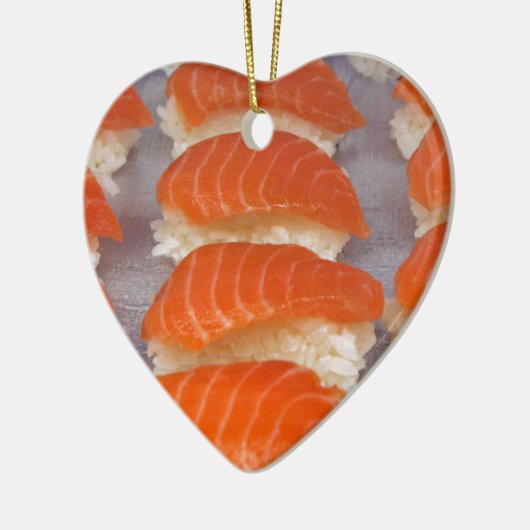 Salmon Sushi - Sashimi Keramisch Ornament (Links)