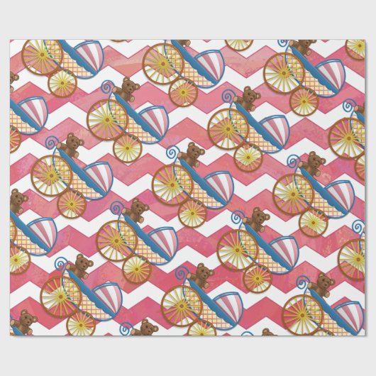 Salmon Swirl Baby Stuff Cadeaupapier (Vlak)
