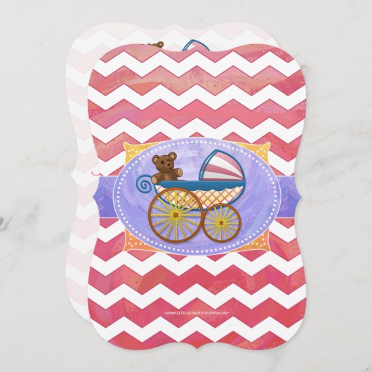 Salmon Swirl Baby Stuff Kaart (Voorkant / Achterkant)