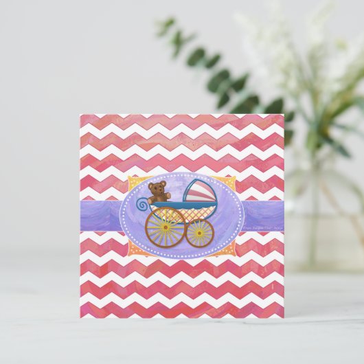 Salmon Swirl Baby Stuff Kaart (Staand voorkant)