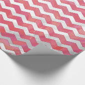 Salmon Swirl Chevron Pattern Cadeaupapier (Hoek)
