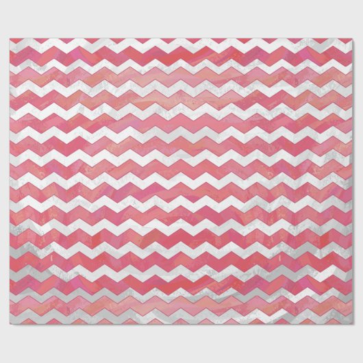 Salmon Swirl Chevron Pattern Cadeaupapier (Vlak)