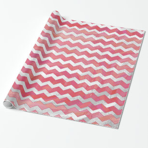 Salmon Swirl Chevron Pattern Cadeaupapier