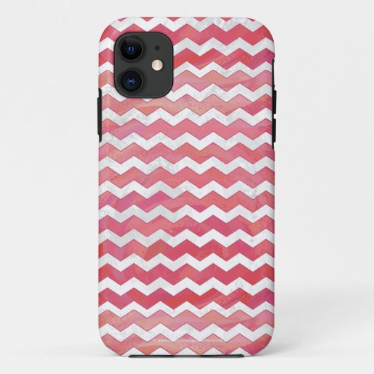 Salmon Swirl Chevron Pattern Case-Mate iPhone Case (Achterkant)