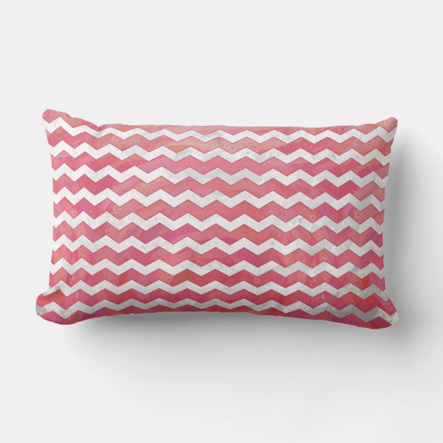 Salmon Swirl Chevron Pattern Kussen (Voorkant)