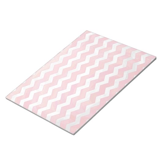 Salmon Swirl Chevron Pattern Notitieblok (Schuin)