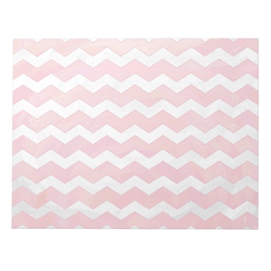 Salmon Swirl Chevron Pattern Notitieblok (Voorkant)