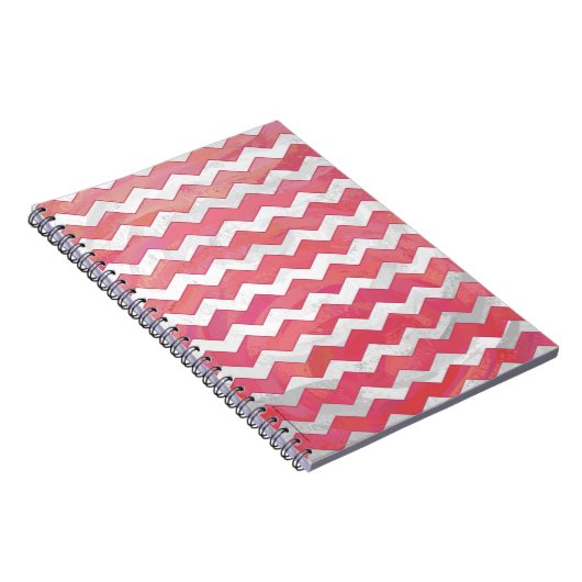 Salmon Swirl Chevron Pattern Notitieboek (Rechterzijde)