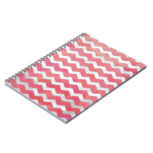Salmon Swirl Chevron Pattern Notitieboek