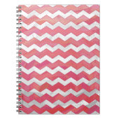 Salmon Swirl Chevron Pattern Notitieboek (Voorkant)