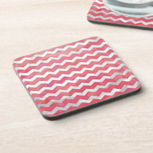 Salmon Swirl Chevron Pattern Onderzetter