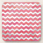 Salmon Swirl Chevron Pattern Onderzetter (Voorkant)