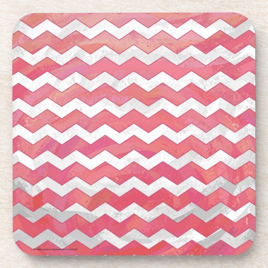 Salmon Swirl Chevron Pattern Onderzetter (Voorkant)