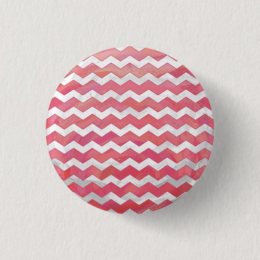 Salmon Swirl Chevron Pattern Ronde Button 3,2 Cm (Voorkant)