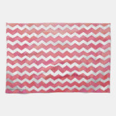 Salmon Swirl Chevron Pattern Theedoek (Horizontaal)