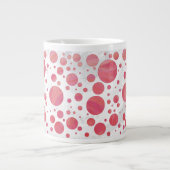 Salmon Swirl Dot Pattern Grote Koffiekop (Voorkant)
